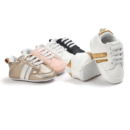 Baby Boy Girl Moccasins Shoes Infant PU Leather Non-slip Soft Newborn Sneakers - # GIAA71310003
