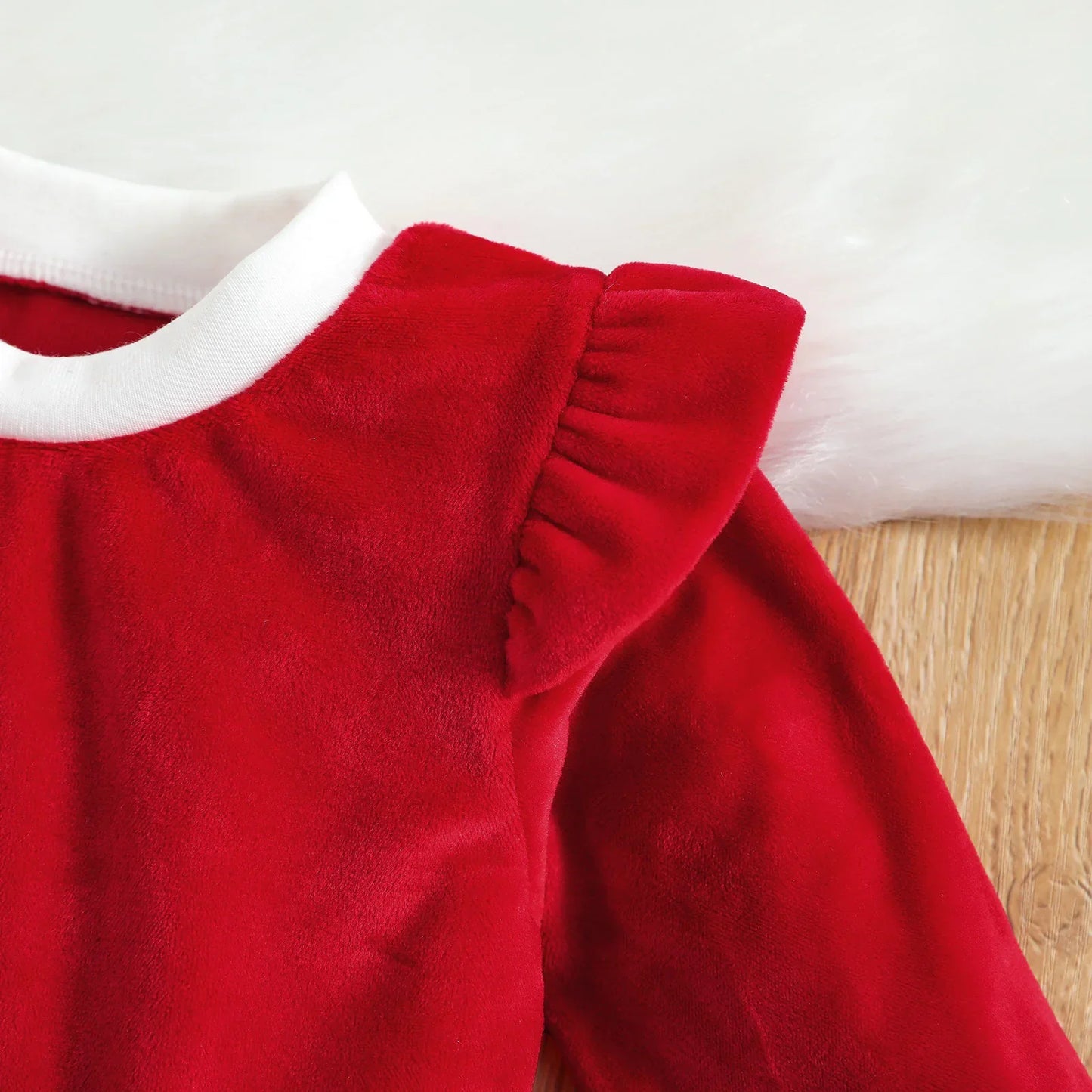 Baby Girl Christmas Romper with Sequin Skirt & Headband - # GIAA212310006