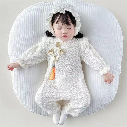 Princess Lace Long-sleeve Children's Romper Bodysuit