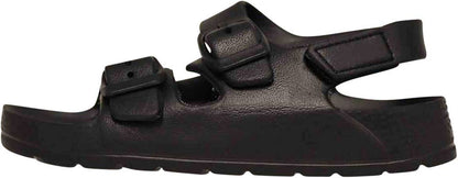 Norty 2-Strap Slide Sandal for Kids - Black Strap