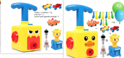 Power Balloon Launch Tower Toy Puzzle  Education Inertia Air Power Balloon Car Science Experimen Toy For Children Gift