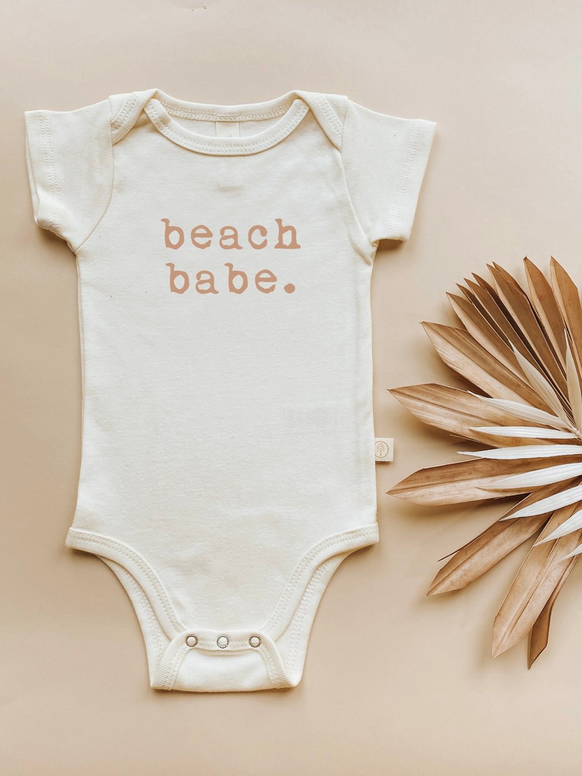 Beach Babe Clay Organic Cotton Short Sleeve Baby Bodysuit
