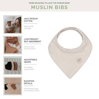 Bliss Muslin Bandana Bibs Set (4-Pack)