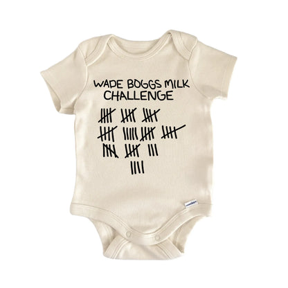 Boggs Milk Challenge Baseball Newborn Baby Bodysuit