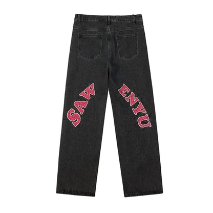 Boys Men Straight Loose Wide-Leg Pants - # BOAA13410011