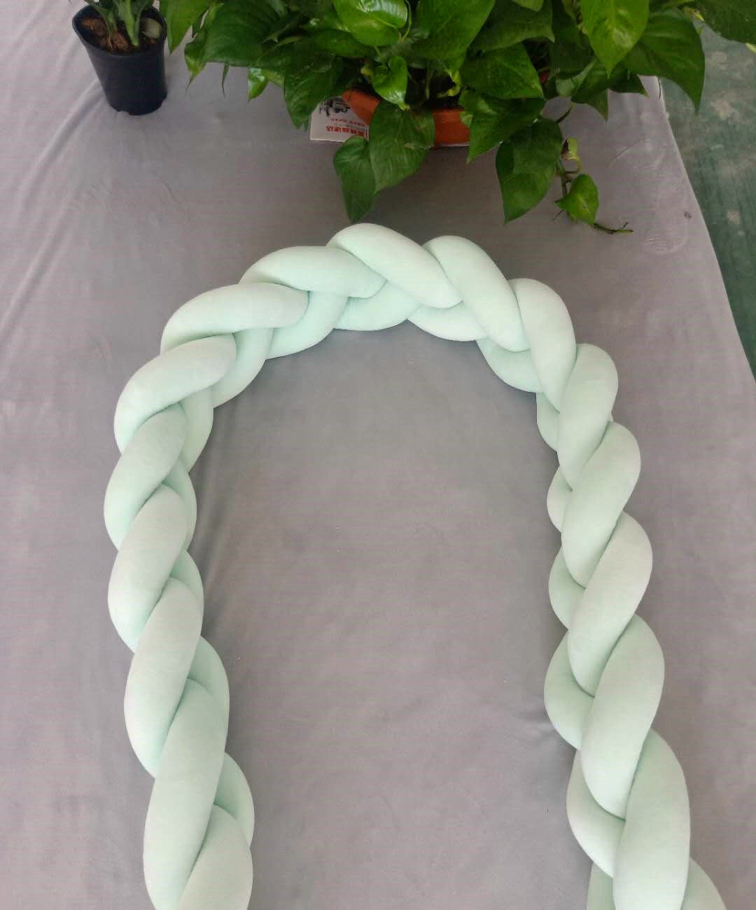 Knotted Long Pillow Three-strand Twist Spandex Bed Fence Baby