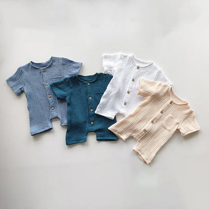 Fashion Casual Infant Summer Short-sleeved Rompers