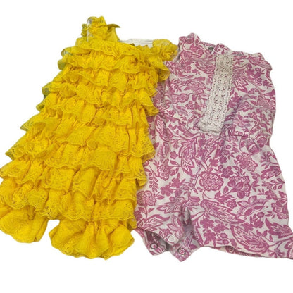 Lot of 5 Carters Little Me Baby Girls 6 Mos One Piece Outfits Dresses Cardigan