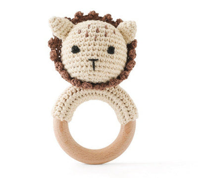 Baby Rattle Hand Woven Cartoon Animal Bracelet Newborn Soothing Doll