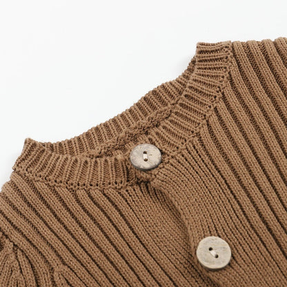 Knitted Sweater Baby Bodysuit One-piece Baby Wear