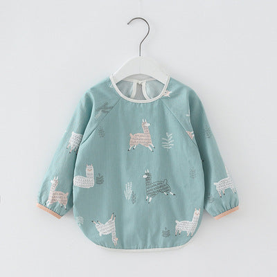 Baby Dinner Coverall Bib Spring And Autumn Long Sleeve Apron