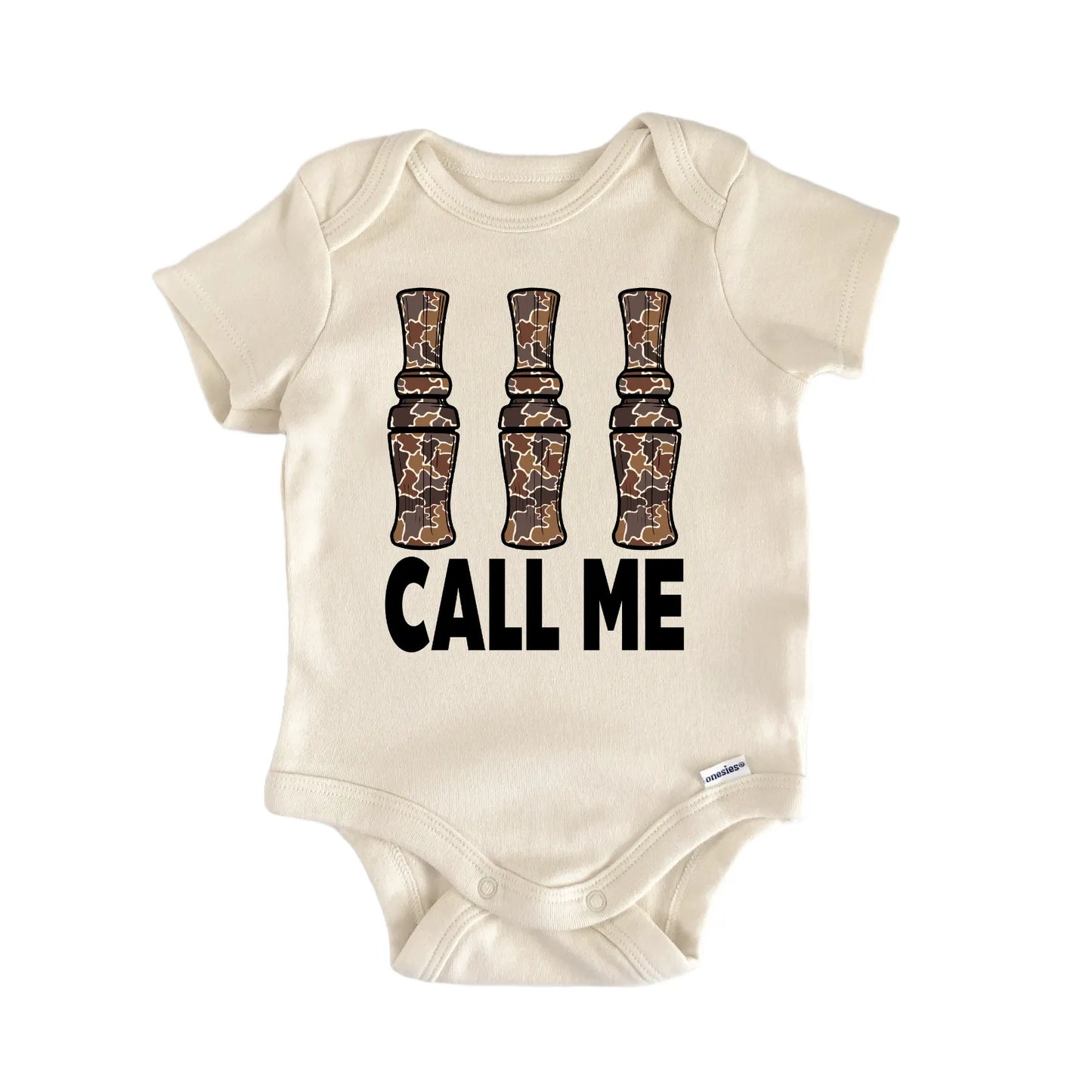 Call Me Duck Hunting Newborn Baby Bodysuit
