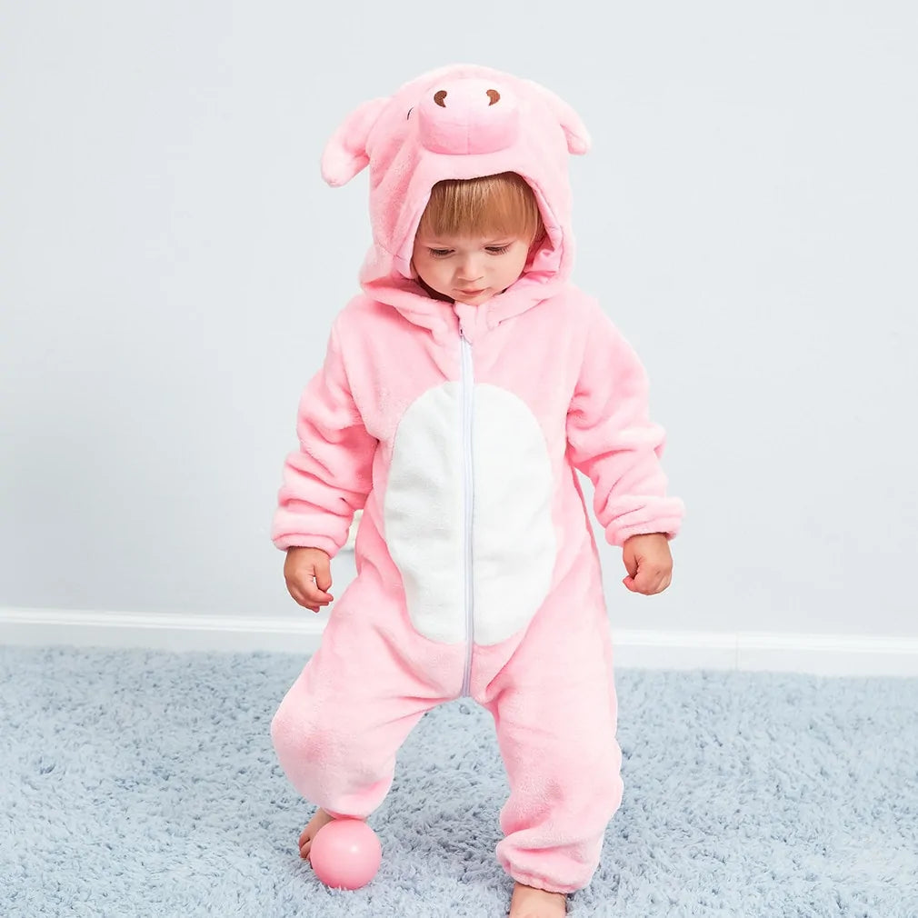 Cartoon Flannel Baby Rompers - # BAAA21110013