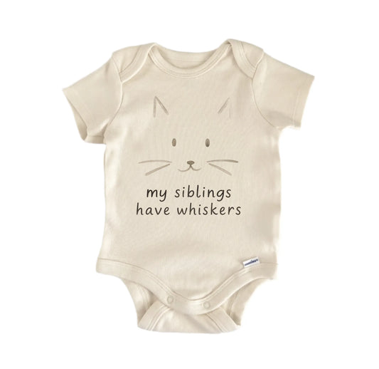 Cat Whiskers Siblings Newborn Baby Onesie® Onesie®