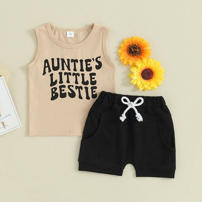 Suit Boy Letter Print Vest
