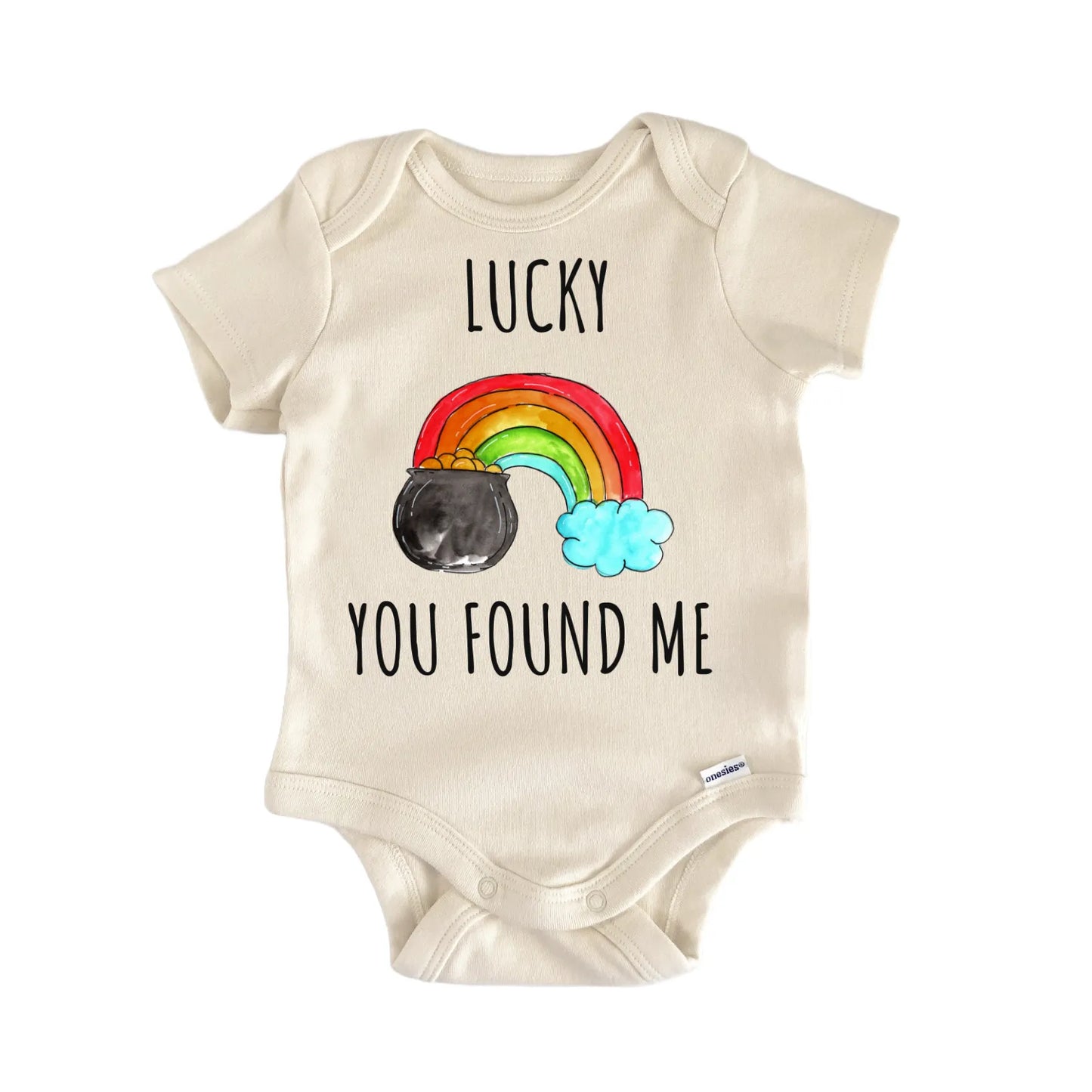 Lucky Rainbow Pot Of Gold St Baby Gift Baby Bodysuit