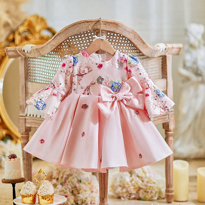 Baby Girl One Year Old Dress Birthday Chinese Tang Costume