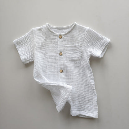 Fashion Casual Infant Summer Short-sleeved Rompers