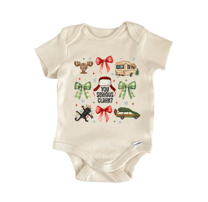 Christmas Movie Bow Newborn Baby Onesie® Onesie®