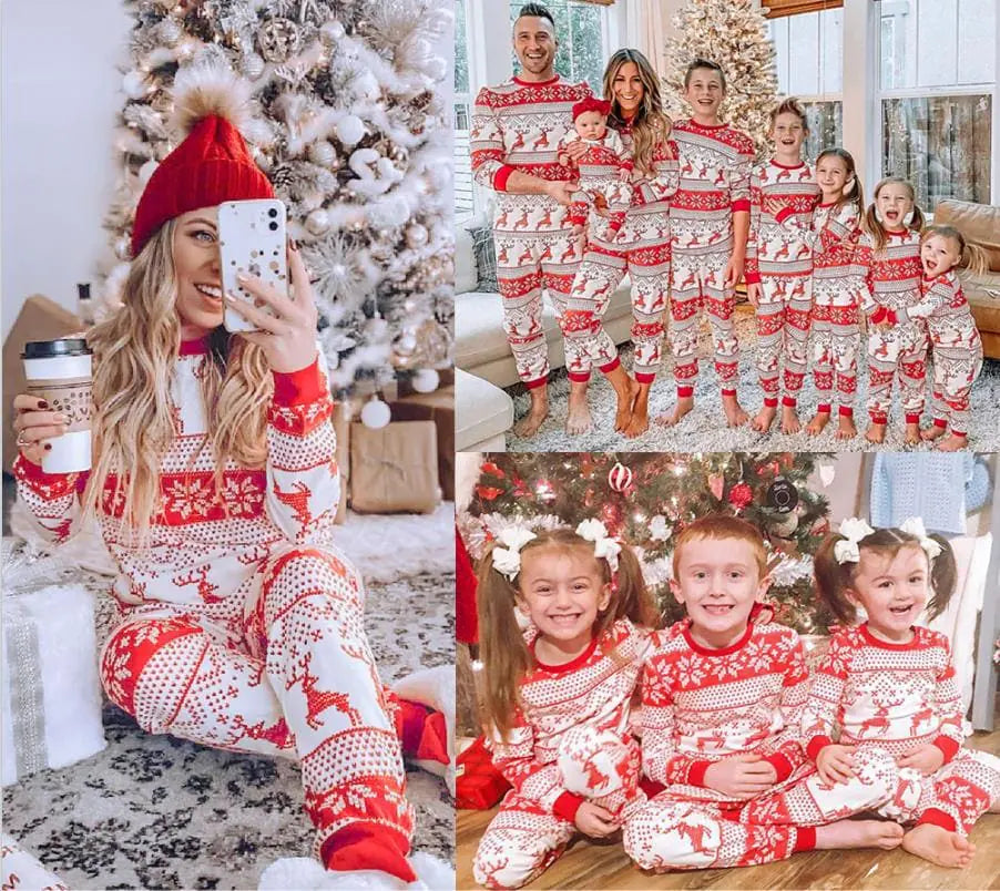 Christmas Pajamas Fall Family Set - # BOAA12710003