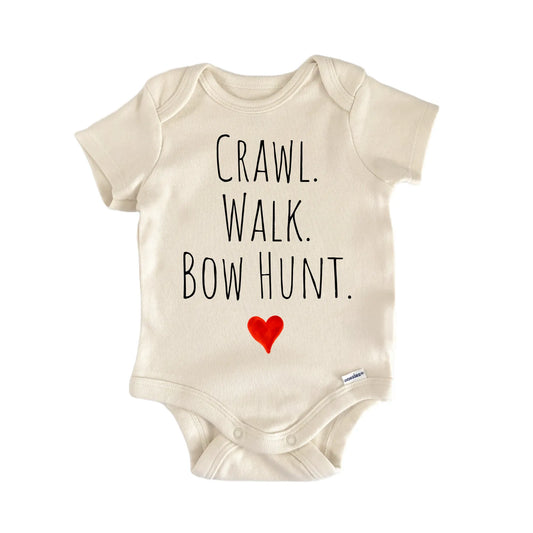 Crawl Walk Bow Hunt Newborn Baby Onesie® Onesie®
