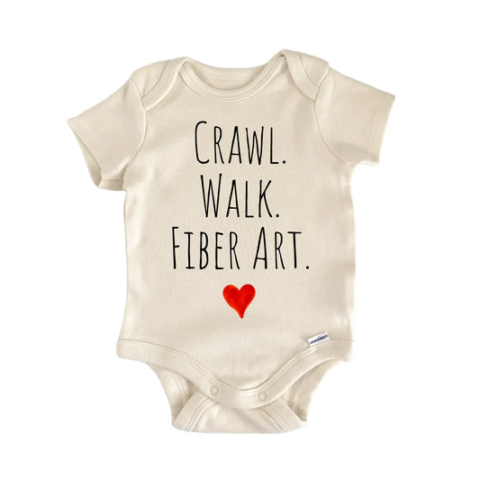 Crawl Walk Fiber Art Newborn Baby Onesie® Onesie®