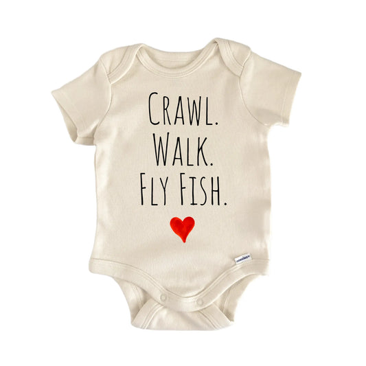 Crawl Walk Fly Fish Newborn Baby Onesie® Onesie®