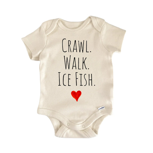 Crawl Walk Ice Fish Newborn Baby Onesie® Onesie®