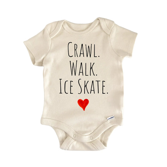 Crawl Walk Ice Skate Newborn Baby Onesie® Onesie®