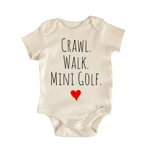 Crawl Walk Mini Golf Newborn Baby Onesie® Onesie®