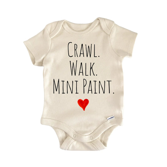 Crawl Walk Mini Paint Newborn Baby Onesie® Onesie®