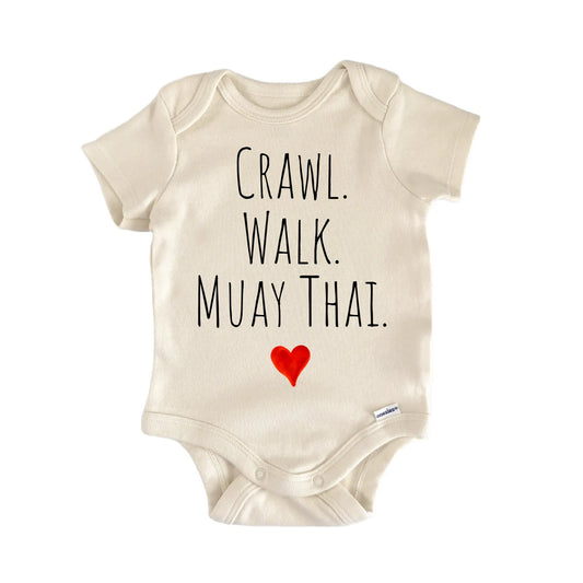 Crawl Walk Muay Thai Newborn Baby Onesie® Onesie®