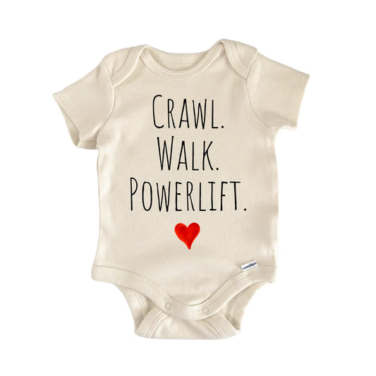 Crawl Walk Powerlift Newborn Baby Onesie® Onesie®