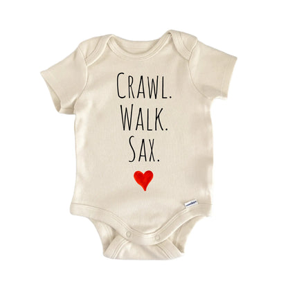Crawl Walk Sax Newborn Baby Onesie® Onesie®