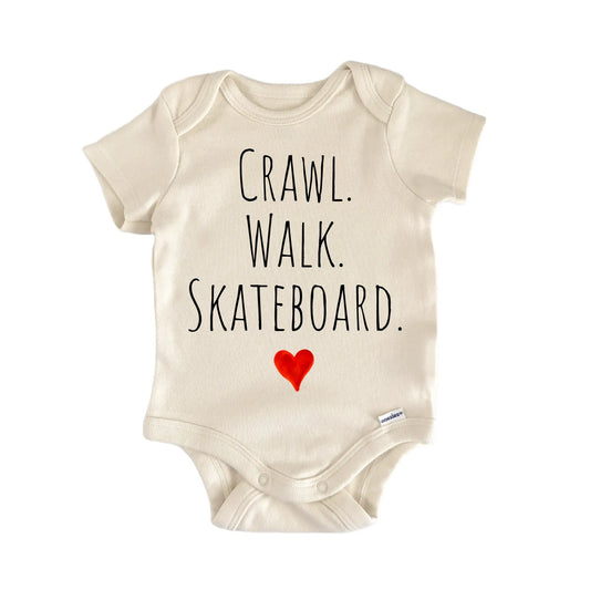 Crawl Walk Skateboard Newborn Baby Onesie® Onesie®