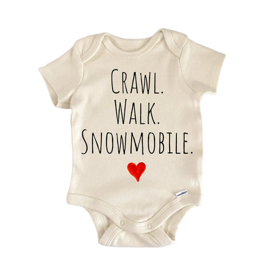 Crawl Walk Snowmobile Newborn Baby Onesie® Onesie®