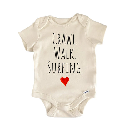 Crawl Walk Surfing Newborn Baby Onesie® Onesie®
