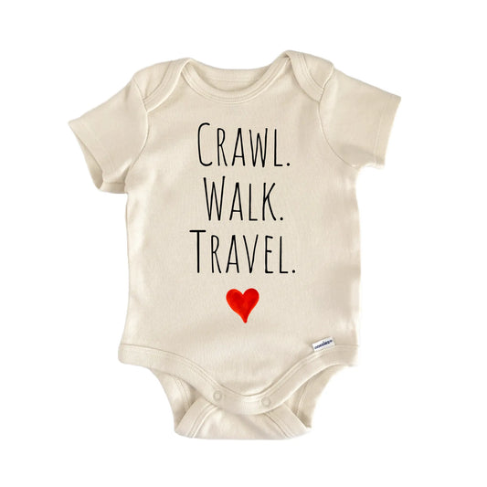 Crawl Walk Travel Newborn Baby Onesie® Onesie®
