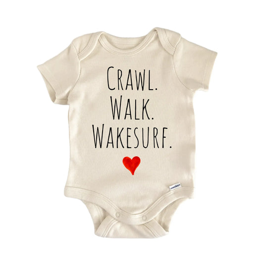Crawl Walk Wakesurf Newborn Baby Onesie® Onesie®