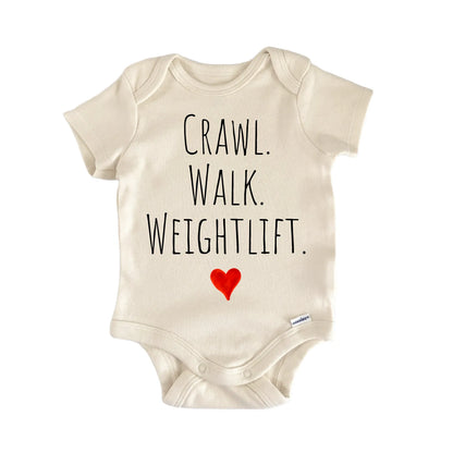 Crawl Walk Weightlift Newborn Baby Onesie® Onesie®