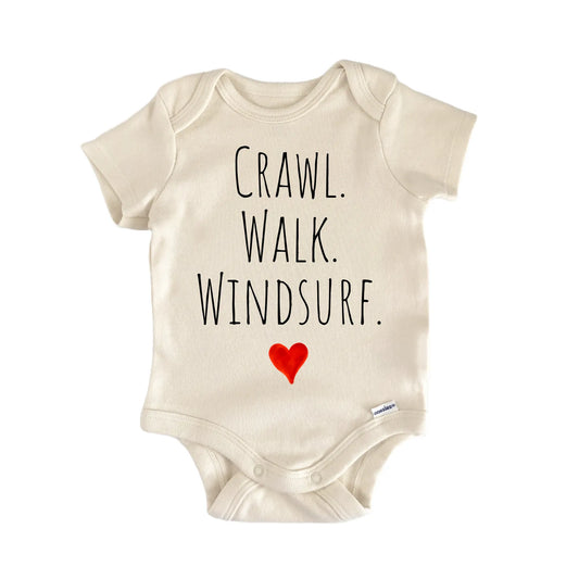 Crawl Walk Windsurf Newborn Baby Onesie® Onesie®