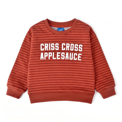 Criss Cross Applesauce Kids Crewneck Sweater