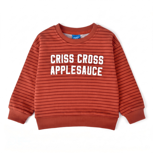 Criss Cross Applesauce Kids Crewneck Sweater