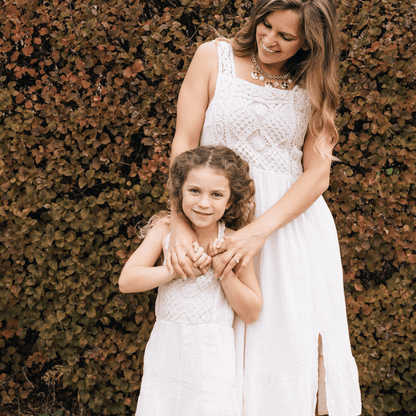 Soft White Crochet Jumpsuit - Child