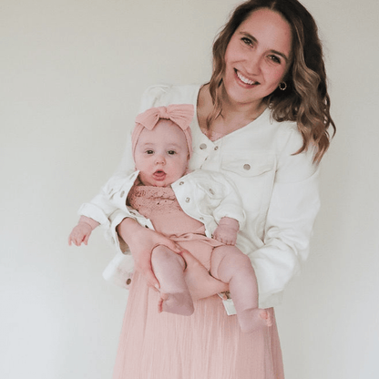 Ivory Cropped Denim Jacket - Infant