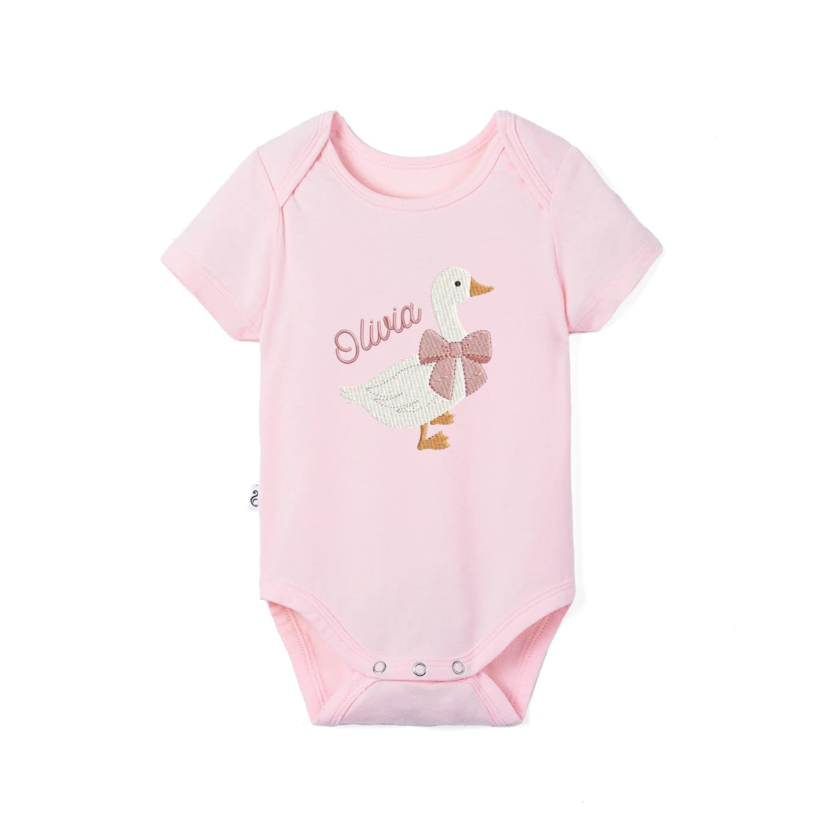 'Silly Goose' Bamboo Embroidered Baby Bodysuit