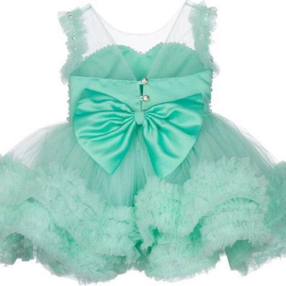 Baby Girl One Year Old Dress Birthday Princess Dress Piano Playing Tulle Tutu
