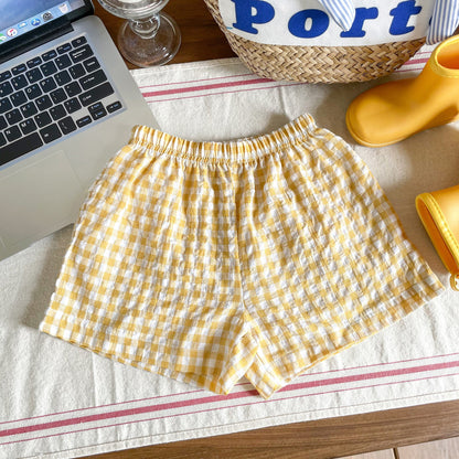 Fashion Personality Girls' Shorts Versatile Lattice