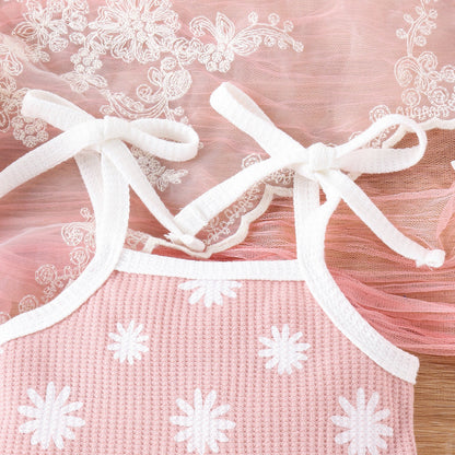 Waffle Two-piece Set Baby Triangle Shorts Suit