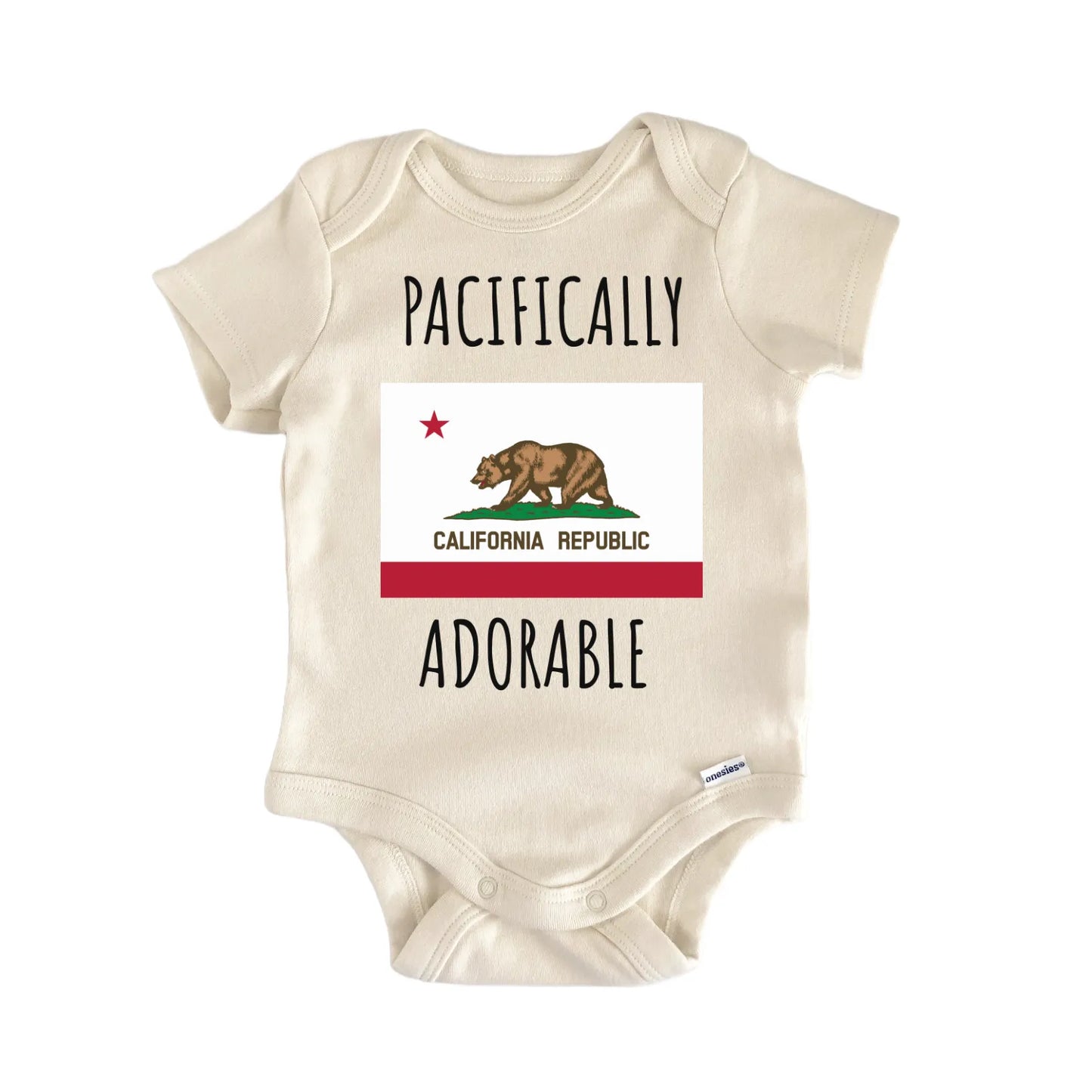 California State Flag Pacific Ocean Baby Gift Baby Bodysuit